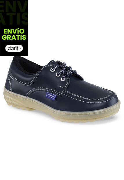 Zapatos Escolares Leader Azul Para Niña Y Niño Croydon