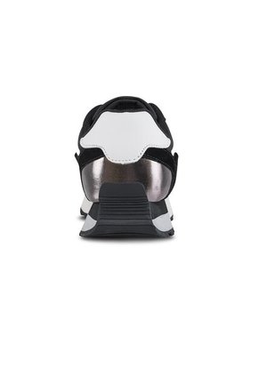 Tenis Urbanos Terniza Negro-Plata Croydon Para Mujer