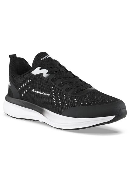 Tenis Running Deno Negro-Blanco Croydon Para Hombre