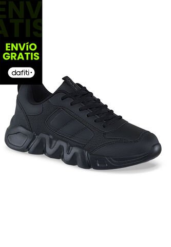 Tenis Colegio Delor Negro Para Niño Y Niña Croydon Croydon