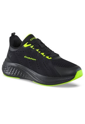 Tenis Running Armal Negro-Verde Croydon Para Hombre