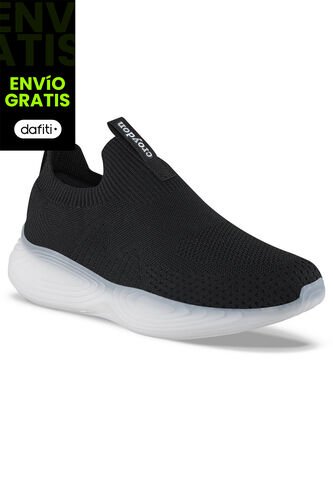 Tenis Para Caminar Shimin Negro-Blanco Croydon Para Hombre Croydon