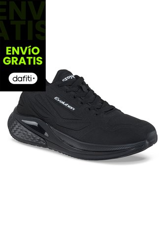 Tenis Running Zicril Negro-Negro Croydon Para Hombre Croydon