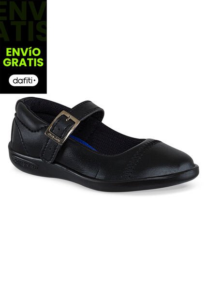 Zapatos Escolares Colegial Lorik Negro Para Niña Croydon