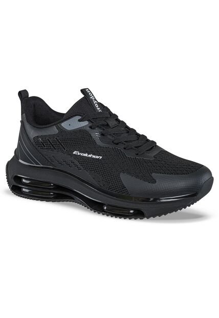 Tenis Running Yemel Negro-Negro Croydon Para Hombre