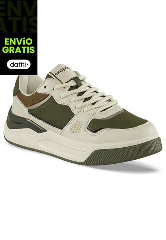 Tenis Urbanos Bavar Beige-Verde Croydon Para Hombre Croydon
