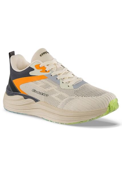 Tenis Running Ranito Beige-Azul Croydon Para Hombre