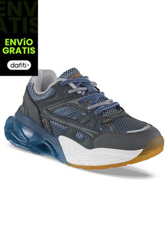 Tenis Urbanos Delzar Gris-Azul O Croydon Para Niño Croydon