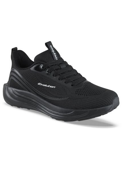 Tenis Running Peko Negro-Negro Croydon Para Mujer