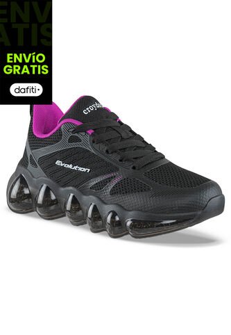 Tenis Running Sitalo Negro-Fucsia Croydon Para Niña Croydon