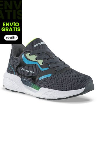 Tenis Running Loprin Gris Osc Croydon Para Niño Croydon