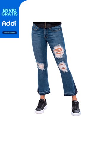 Jean Madonna Azul Para Mujer Croydon Croydon