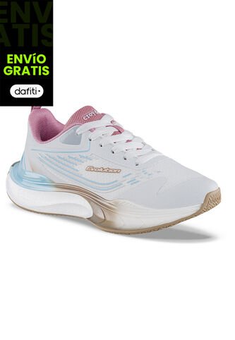 Tenis Running Mupu Blanco-Rosa Croydon Para Mujer Croydon
