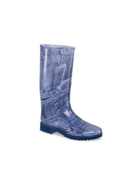 Botas Lluvia Tiffany Estampada Crisan Azul Para Mujer Croydon