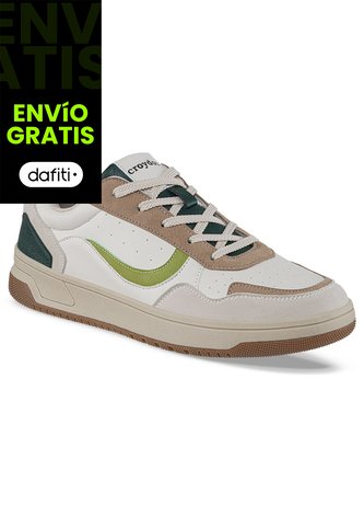 Tenis Urbanos Vonog Beige-Verde Croydon Para Hombre Croydon