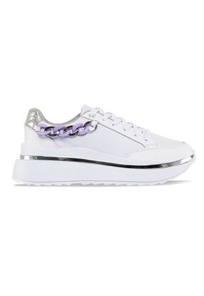 Tenis Viviana Blanco-Lila Para Mujer Croydon