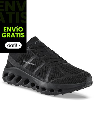 Tenis Running Garyk Negro-Negro Croydon Para Hombre Croydon