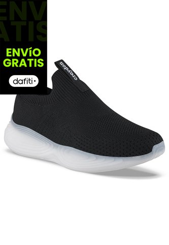 Tenis Para Caminar Shimin Negro-Blanco Croydon Para Hombre Croydon