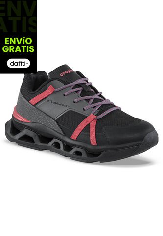 Tenis Running Manrol Negro-Negro Croydon Para Niña Croydon