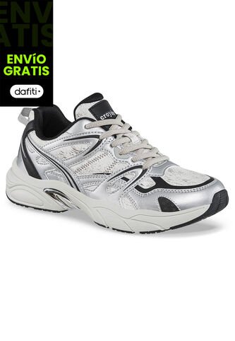 Tenis Urbanos Argame Gris-Negro Croydon Para Mujer Croydon