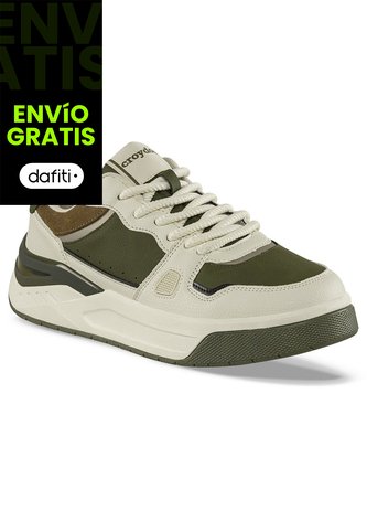 Tenis Urbanos Bavar Beige-Verde Croydon Para Hombre Croydon