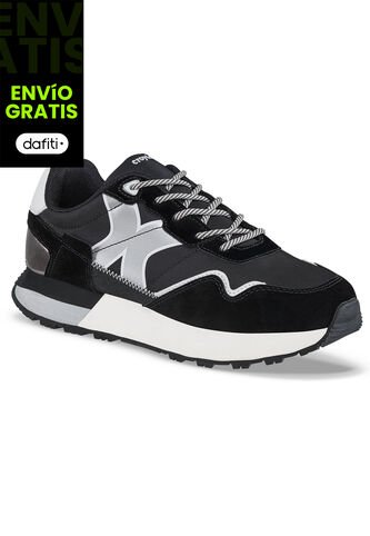 Tenis Urbanos Terniza Negro-Plata Croydon Para Mujer Croydon