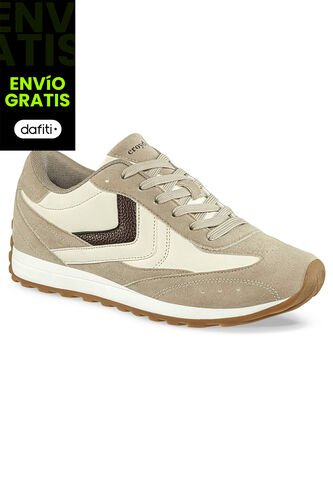 Tenis Urbanos Salima Beige-Café Croydon Para Mujer Croydon