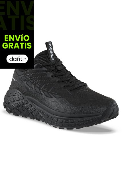 Tenis Trail Running Libir Negro-Negro Croydon Para Hombre