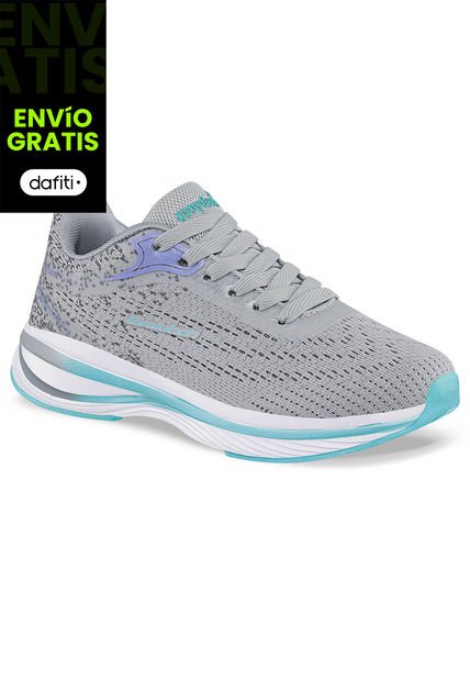Tenis Running Pira Gris Para Mujer Croydon