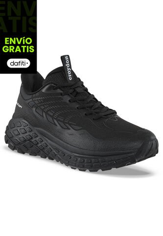 Tenis Trail Running Libir Negro-Negro Croydon Para Hombre Croydon