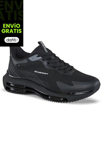 Tenis Running Yemel Negro-Negro Croydon Para Hombre Croydon