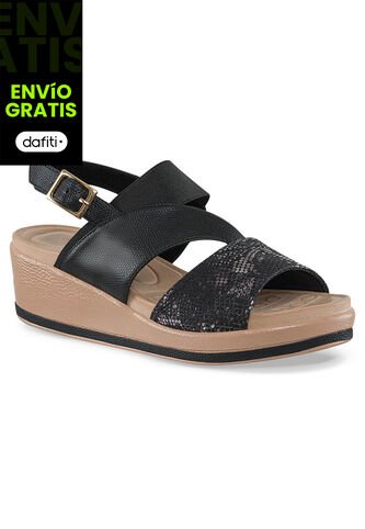 Sandalias Tacón Whitni Negro Croydon Para Mujer Croydon