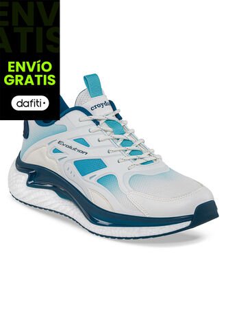 Tenis Running Mufos Blanco-Azul Croydon Para Hombre Croydon