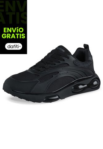 Tenis Running Bazef Negro-Negro Croydon Para Hombre Croydon