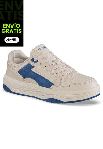 Tenis Urbanos Derme Beige-Azul Croydon Para Mujer Croydon