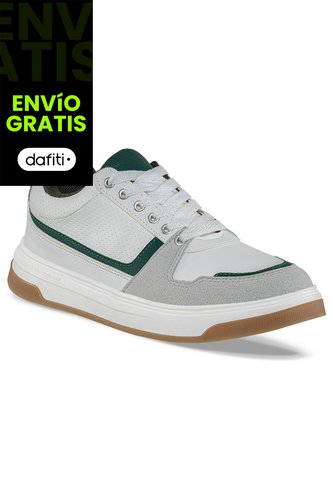 Tenis Urbanos Yorik Blanco-Verde Croydon Para Hombre Croydon