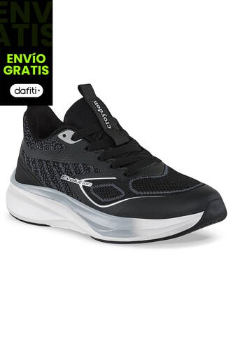 Tenis Running Naki Negro-Gris Croydon Para Mujer Croydon