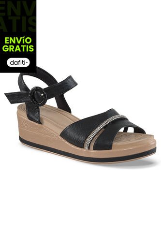 Sandalias Tacón Genoveva Negro Croydon Para Mujer Croydon