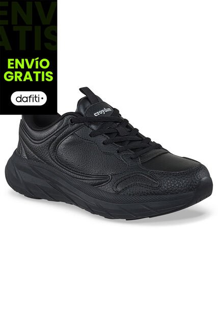 Tenis Colegio Lineax C Negro Croydon Para Niño Y Niña