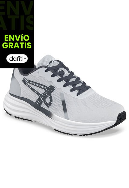 Tenis Running Rezon Blanco-Gris Croydon Para Hombre