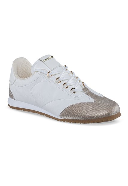 Tenis Urbanos Nayely Blanco-Oro Croydon Para Mujer
