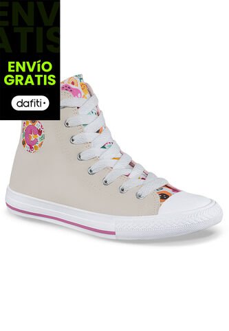 Botines Bubbie Alto Beige Croydon Para Niña Croydon