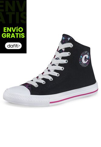 Botines Bubbie Alto Negro Croydon Para Niña Croydon
