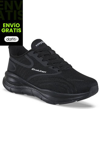 Tenis Running Potema Negro-Negro Croydon Para Mujer Croydon