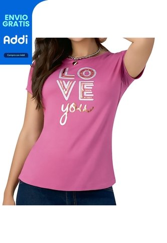 Camiseta More Fucsia Croydon Para Mujer Croydon
