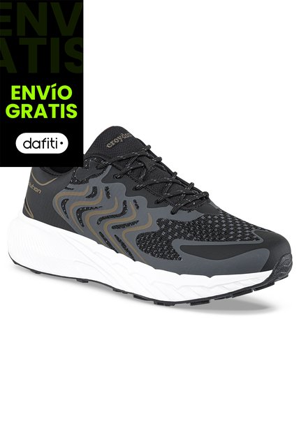 Tenis Running Krox Negro Para Hombre Croydon