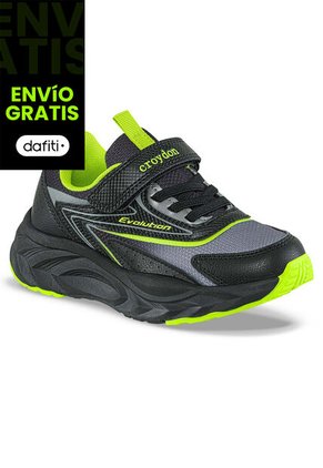 Tenis Running Repal Negro Croydon Para Niño