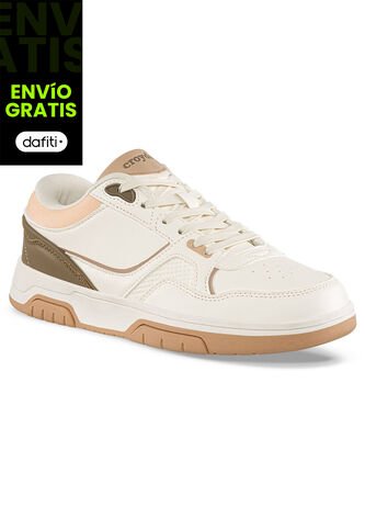 Tenis Urbanos Crazin Beige-Café Croydon Para Mujer Croydon