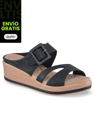 Sandalias Tacón Belkys Negro Croydon Para Mujer Croydon