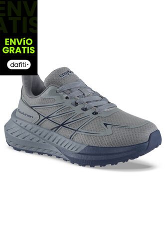 Tenis Running Jumer Gris-Azul Croydon Para Niño Croydon